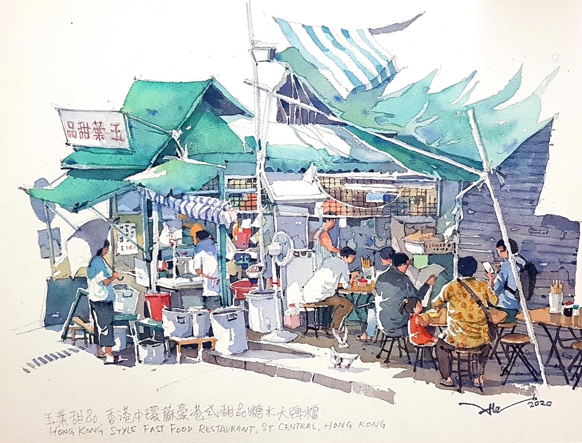 Hong Kong Style Fast Food Restaurant, St Central, Hong Kong 2020 by Alex Leong