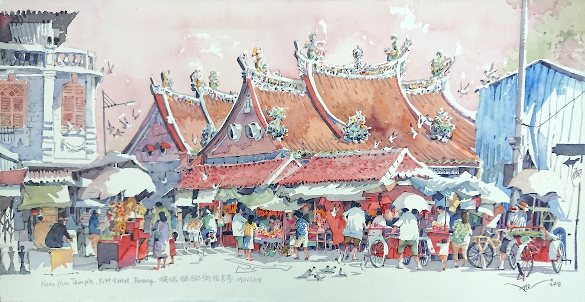Kuan Yim Temple, Pitt Street, Penang by Alex Leong