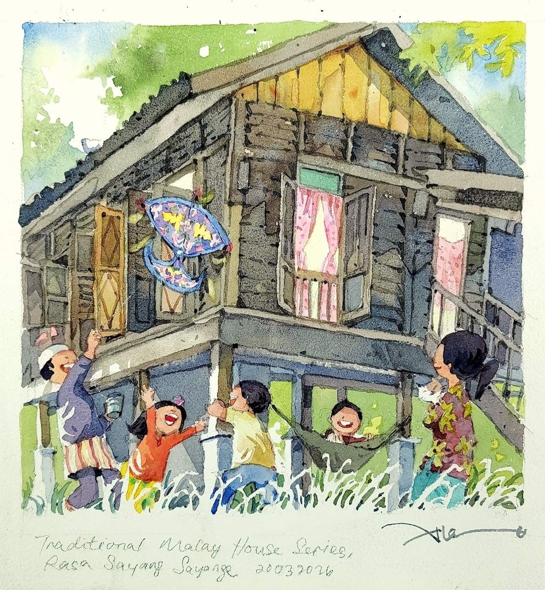 Traditional Malay House Series - Rasa Sayang Sayange by Alex Leong