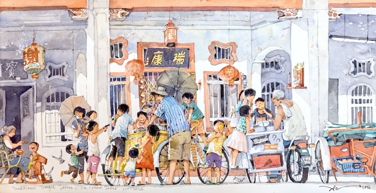 Traditional Trades Series - Ice Cream Seller by Alex Leong