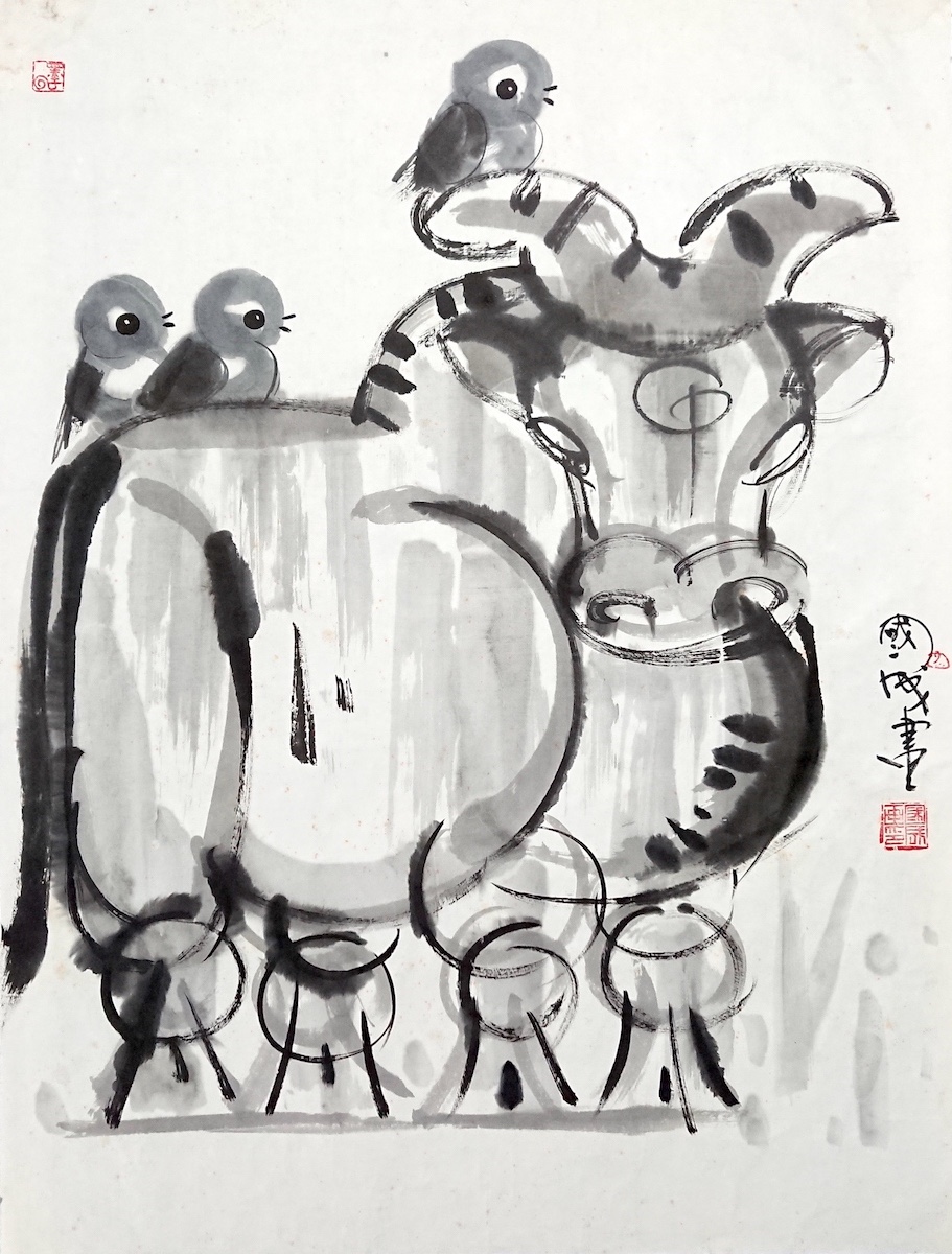 Birds on Ox 2 by Chen GuoCheng【陈国成】