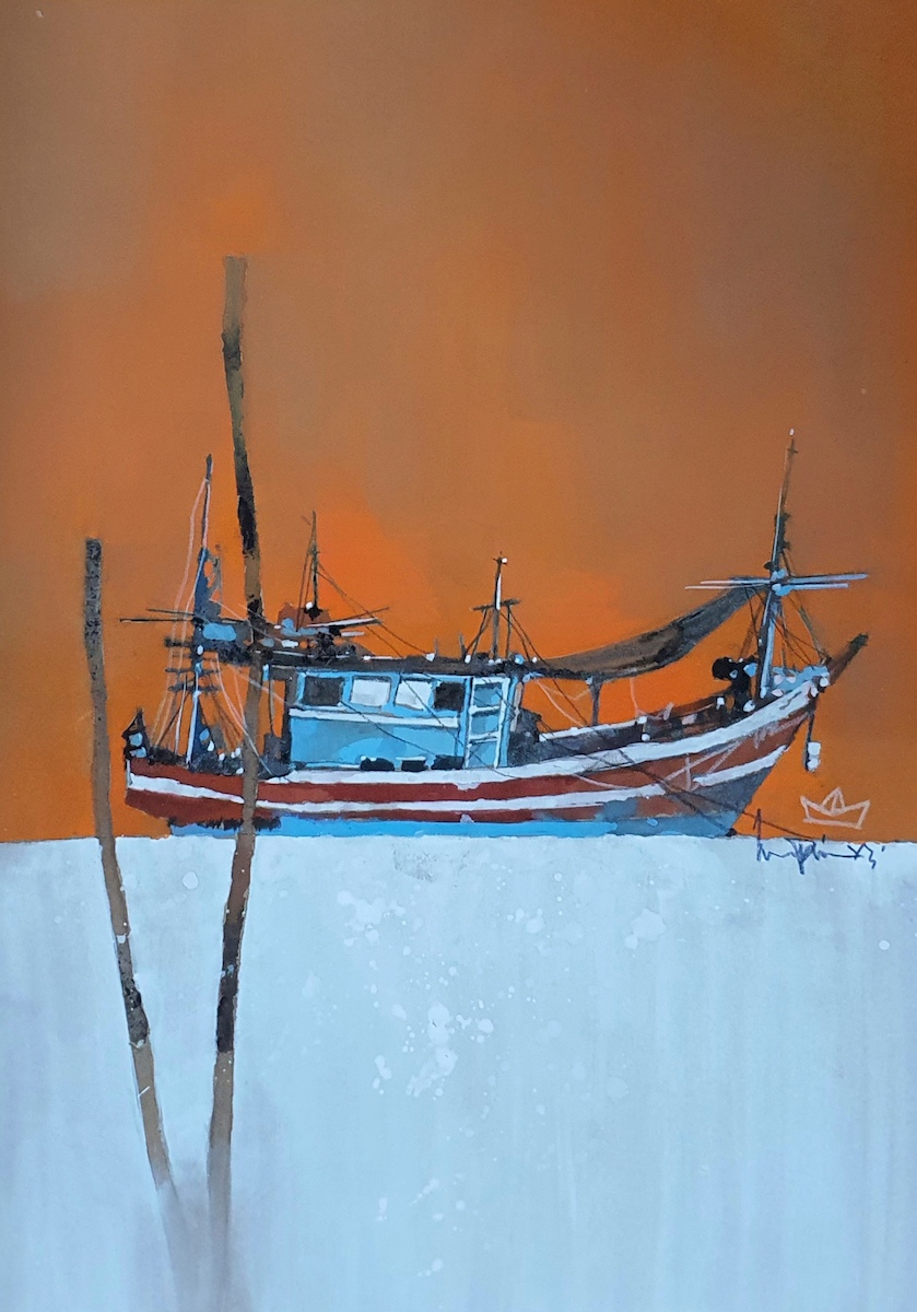 A boat. A horizon. Silence between I by Kek Hoon Pin