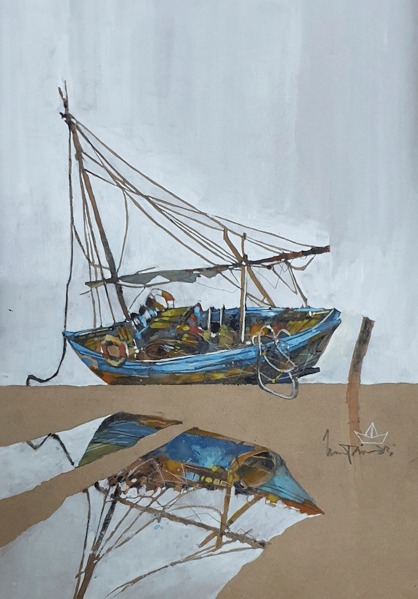 A boat. A horizon. Silence between III by Kek Hoon Pin