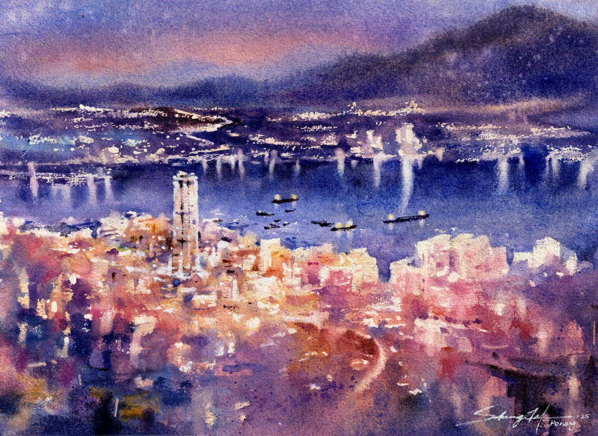 Penang Night Cityscape by Koay Sheng Tat