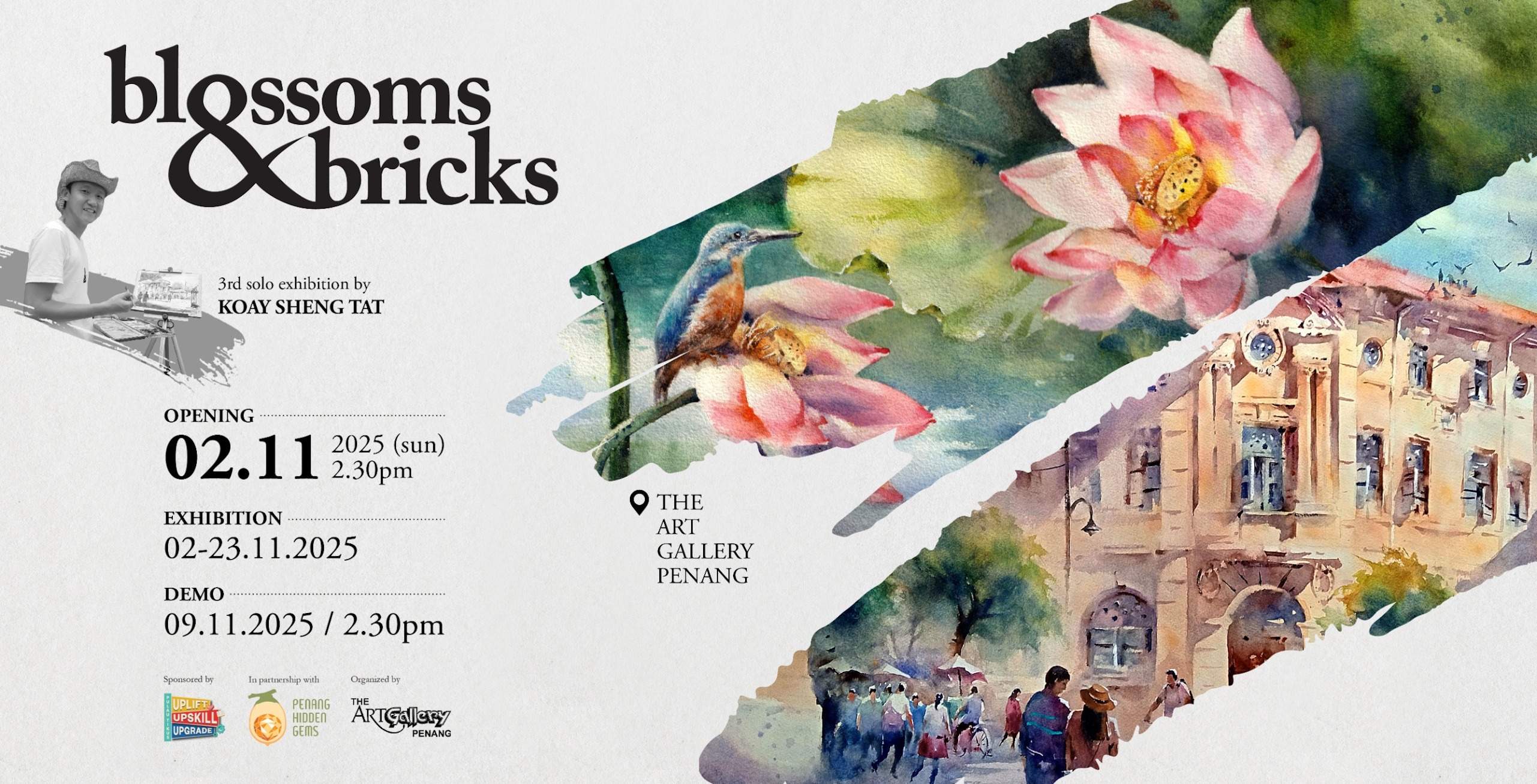 Blossoms & Bricks: 3rd Solo Exhibition by Koay Sheng Tat